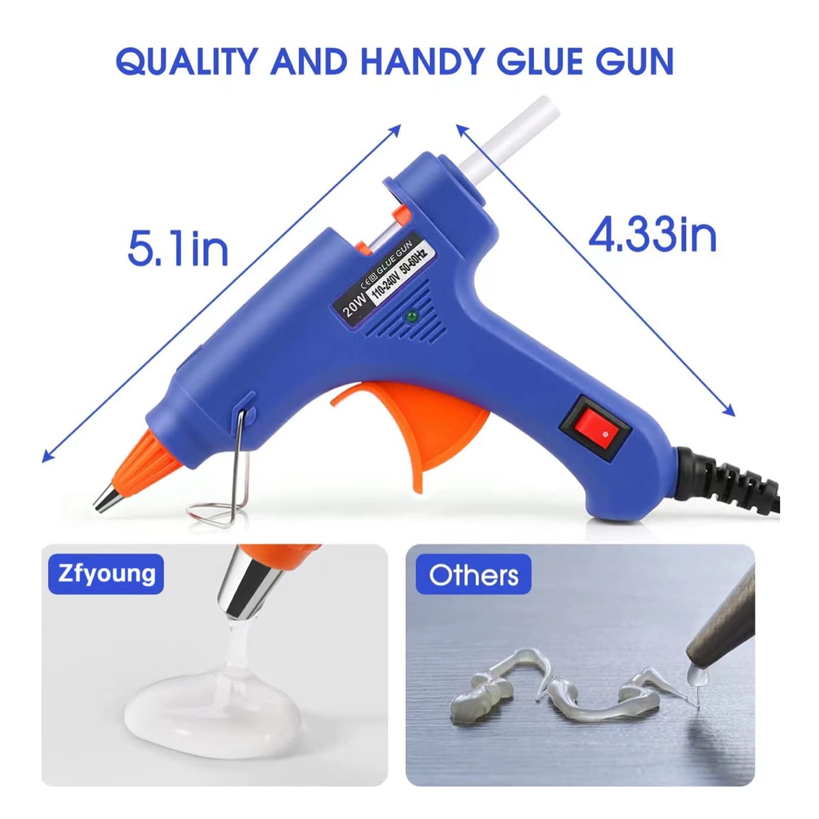 Heat Gun Small - Pistolet à colle chaude 20W, mini