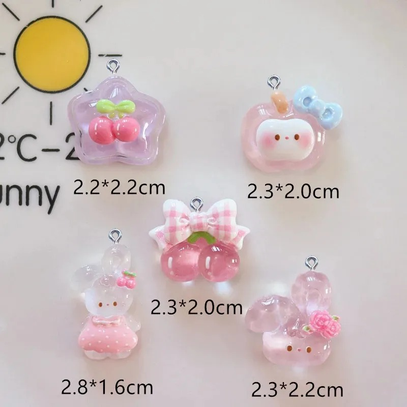 10 Breloques Lapin Cerise Mign - Resin Crafts Diy avis et prix